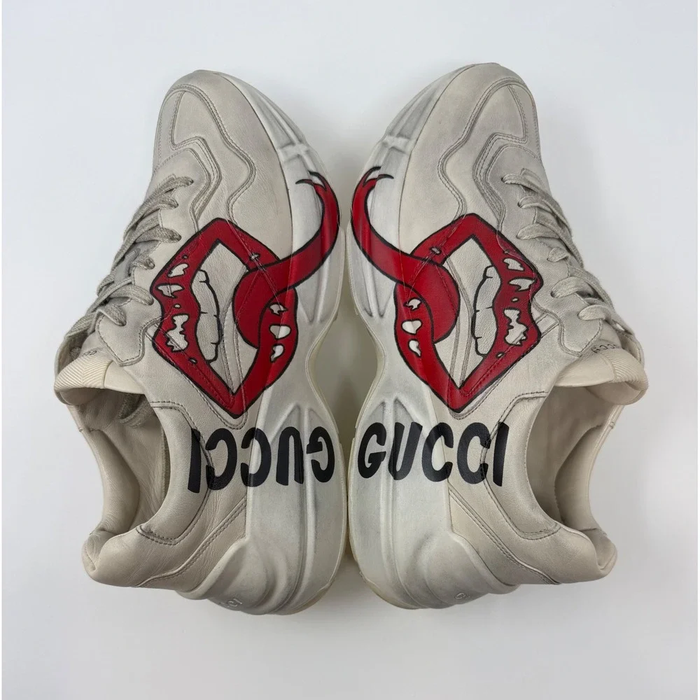 Gucci Rhyton Lips Leather Sneaker Size 9 US 8 Gucci